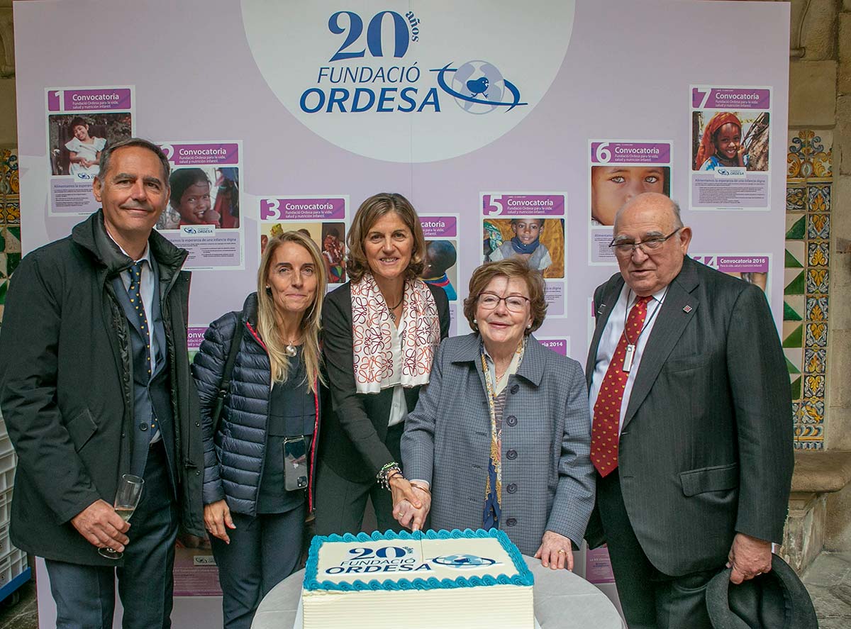 La familia Ventura celebrando los 20 años de la Fundació Ordesa