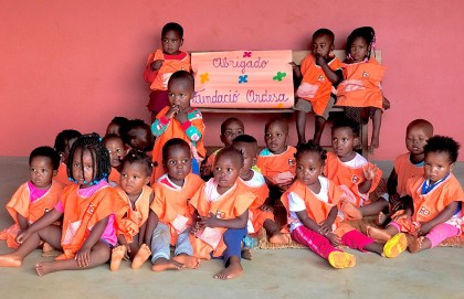 Mensaje de agradecimiento de los niños del Centro Infantil de Changalane
